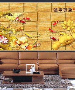 Tranh cá chép hoa sen