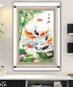 Tranh cá chép hoa sen