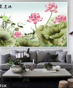 Tranh cá chép hoa sen