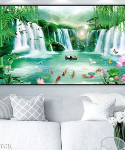 Tranh cá chép hoa sen