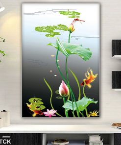 Tranh cá chép hoa sen