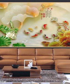 Tranh cá chép hoa sen