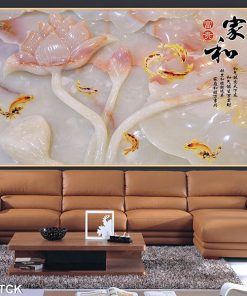 Tranh cá chép hoa sen