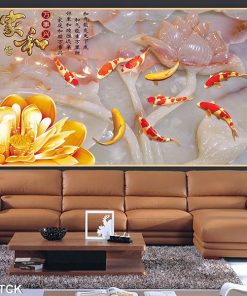 Tranh cá chép hoa sen