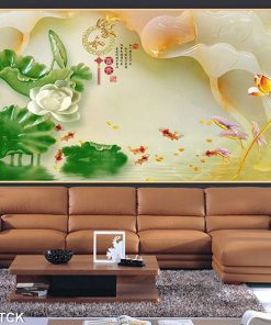 Tranh cá chép hoa sen