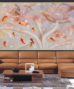 Tranh cá chép hoa sen