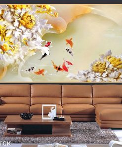 Tranh cá chép hoa sen