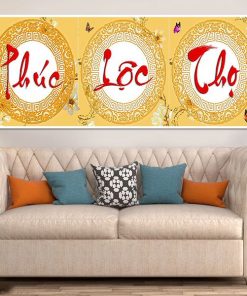 Tranh phúc lộc thọ thư pháp