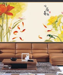 Tranh cá chép hoa sen