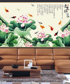 Tranh cá chép hoa sen