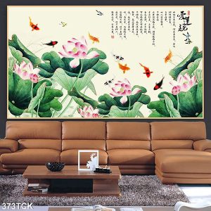 Tranh cá chép hoa sen TT0583