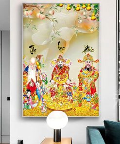 Tranh phúc lộc thọ thư pháp