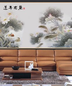 Tranh cá chép hoa sen