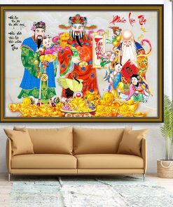 Tranh phúc lộc thọ thư pháp