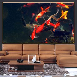 Tranh đàn cá chép bơi lội TT0595