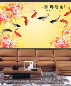 Tranh cá chép hoa sen