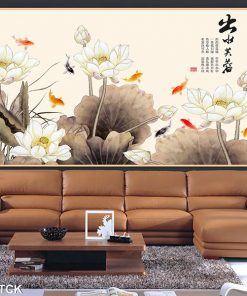 Tranh cá chép hoa sen