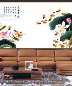 Tranh cá chép hoa sen