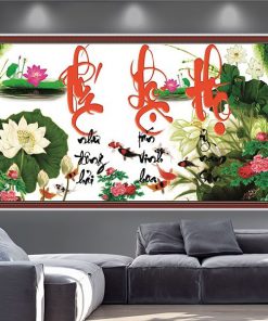 Tranh phúc lộc thọ thư pháp