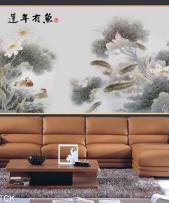 Tranh cá chép hoa sen