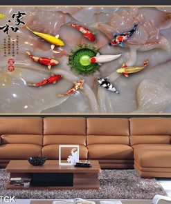 Tranh cá chép hoa sen