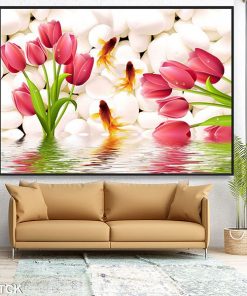 Tranh cá chép hoa sen