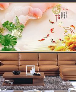 Tranh cá chép hoa sen