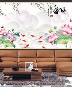 Tranh cá chép hoa sen