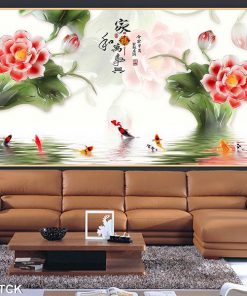 Tranh cá chép hoa sen