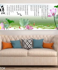 Tranh cá chép hoa sen