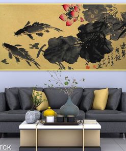tranh cá chép hoa sen TT0630