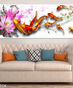 Tranh cá chép hoa sen