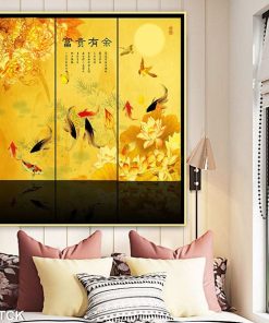 Tranh cá chép hoa sen