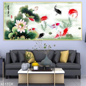 Tranh cá chép hoa sen TT0647