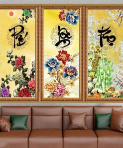 Tranh phúc lộc thọ thư pháp