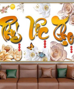 Tranh phúc lộc thọ thư pháp