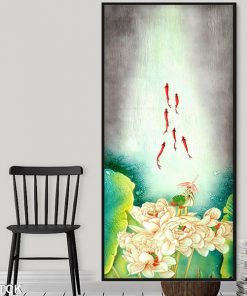 Tranh cá chép hoa sen