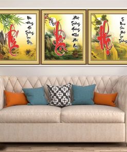 Tranh phúc lộc thọ thư pháp