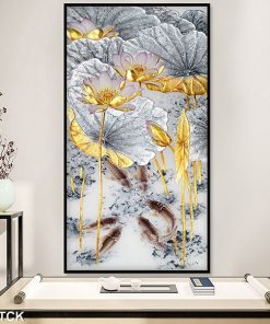 Tranh cá chép hoa sen