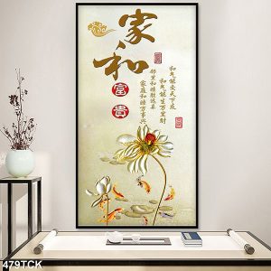 Tranh cá chép hoa sen TT0652