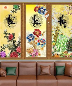 Tranh phúc lộc thọ thư pháp