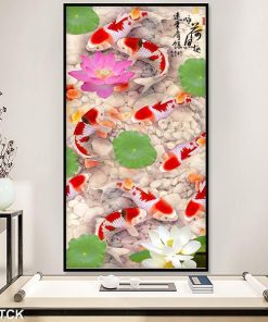 Tranh cá chép hoa sen