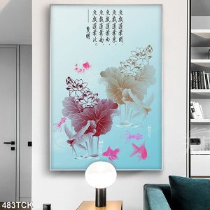 Tranh cá chép hoa sen TT0654