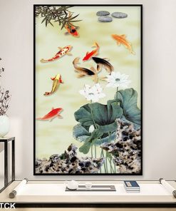 Tranh cá chép hoa sen