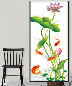 Tranh cá chép hoa sen