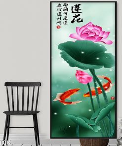 Tranh cá chép hoa sen