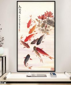 Tranh cá chép hoa sen