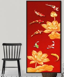 Tranh cá chép hoa sen