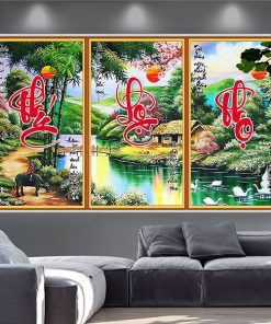 Tranh phúc lộc thọ thư pháp