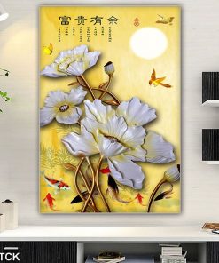 Tranh cá chép hoa sen